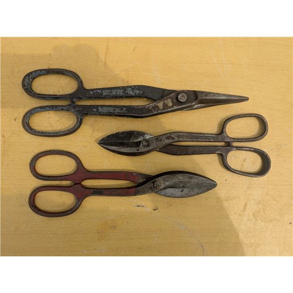 3 metal tin shears