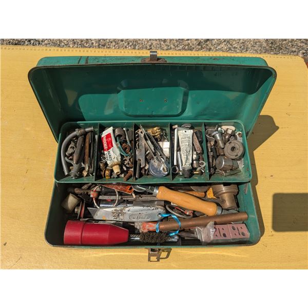 vintage "liberty" tackle box, complete, comes wit tools