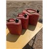 Image 1 : 3 plastic gas cans, 2x2Gal, 1x5Gal
