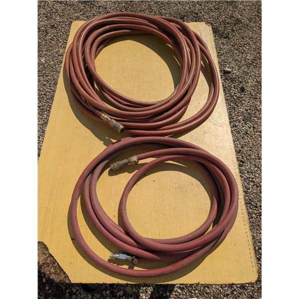 2 used rubber air hoses