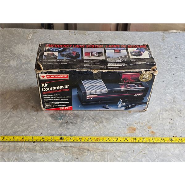 Emergency light system air compressor
