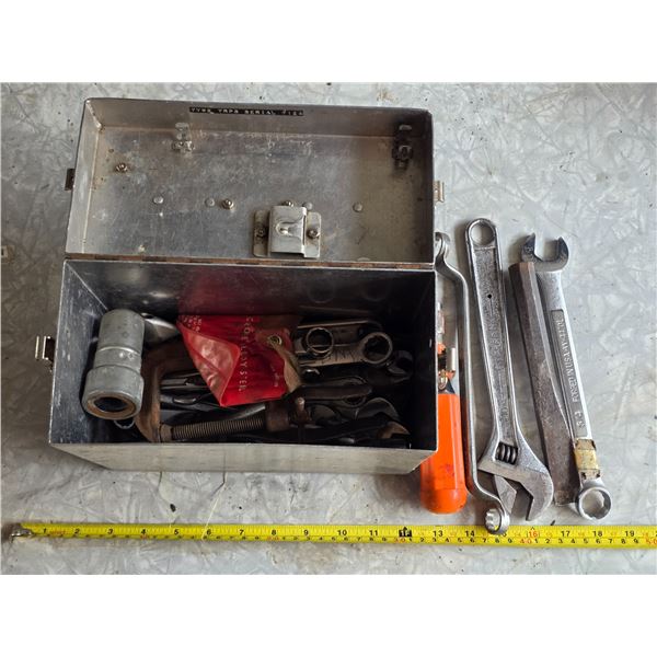 Metal box full of tools