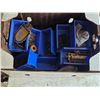 Image 1 : Box full of hardware and blue organizer bins