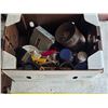 Image 1 : Box of hardware and paint brushes