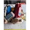 Image 2 : Plastic bin with oil and funnels