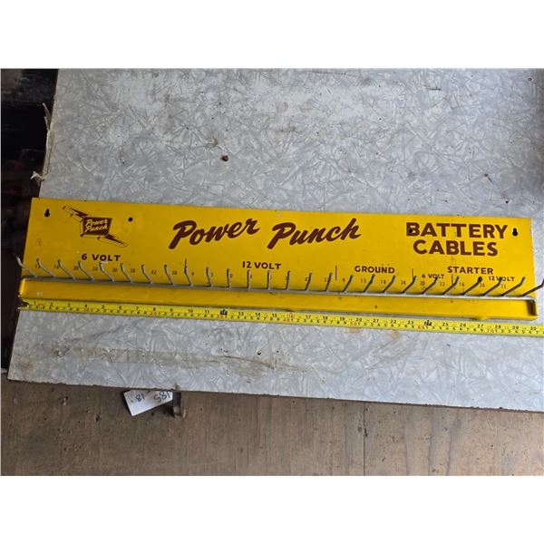 Vintage Power punch merchandize rack-30"L