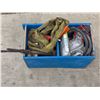 Image 1 : Wood crate with hardware and rope