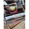 Image 3 : Pallet of misc items, gas can, lawn chairs