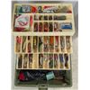 Image 1 : vintage large plastic tackle box, filled