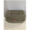 Image 3 : vintage large plastic tackle box, filled