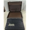 Image 1 : embossed leather briefcase with document holdere