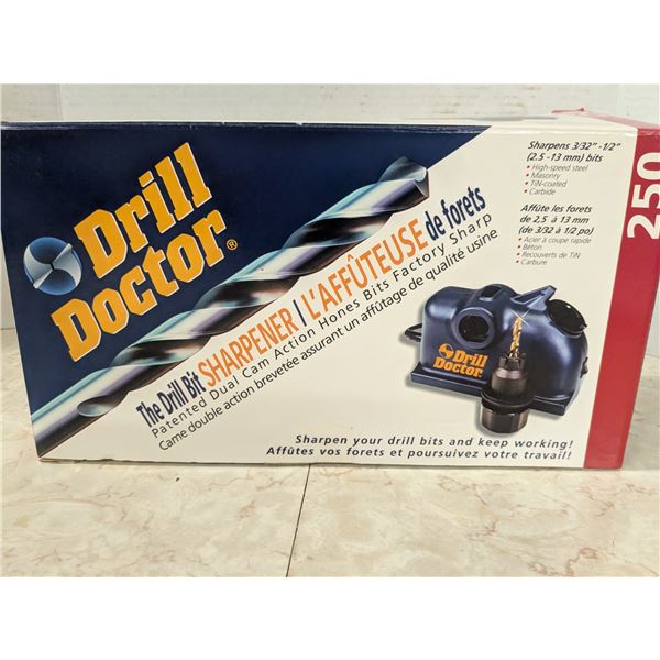 new in box, drill doctor drill bit sharpener