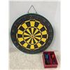 Image 1 : vintage dartboard with darts