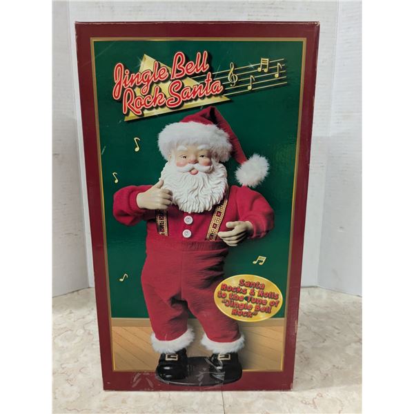 New in box dancing santa statue