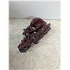 Image 1 : cast iron toy motorbike with sidecar