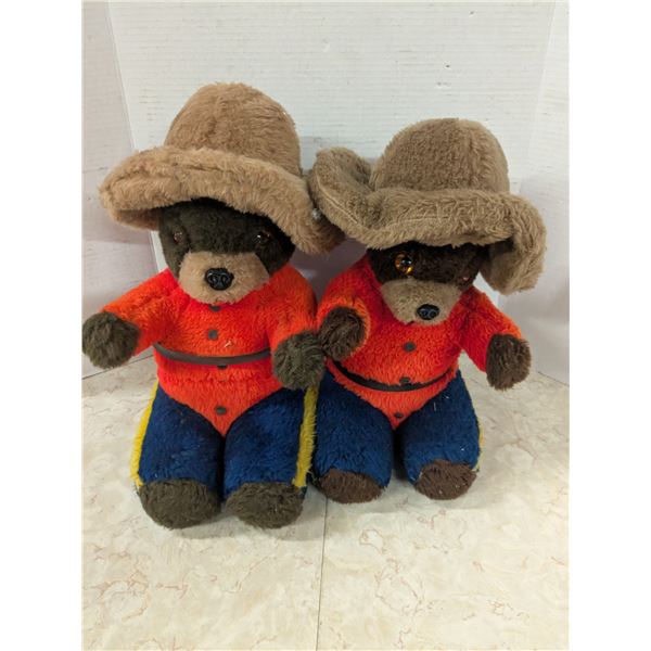 2 RCMP stuffed bears