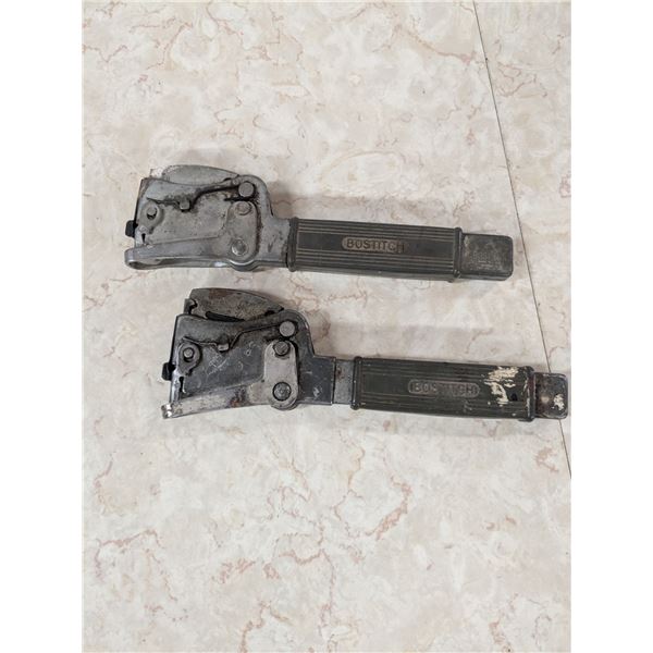 2 vintage bostitch hammer staplers