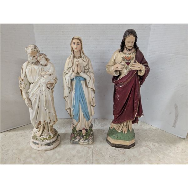 3 religious statues