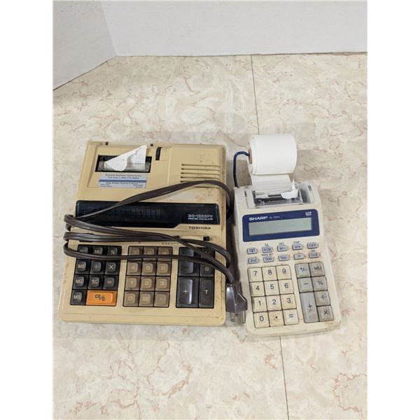 2 vintage printing calculators