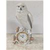 Image 1 : snowy owl clock statue
