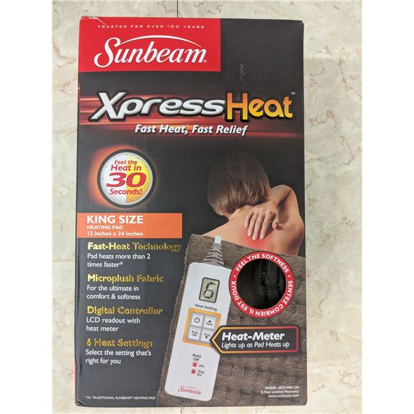 Sunbeam electric heatpad in original packaging
