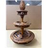 Image 1 : Vintage MCM 3-Tier Lazy Susan Carved From Monkey Pod Wood
