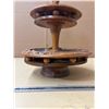 Image 2 : Vintage MCM 3-Tier Lazy Susan Carved From Monkey Pod Wood