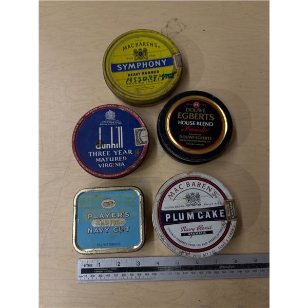 Lot of Vintage Pipe Tobacco Tins