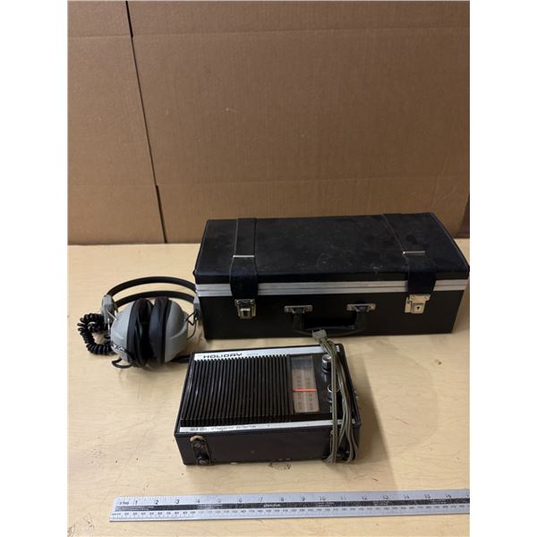 Vintage ‘Holiday’ Portable Radio, Lloyd’s Headset, 8-Track Collection in 
