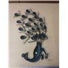 Image 3 : (2) Metal Peacock Sculptures