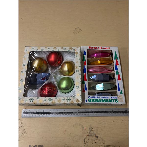 (2) Boxes of Vintage Christmas Ornaments