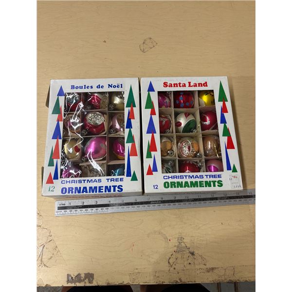 (2) Boxes of Vintage Christmas Ornaments