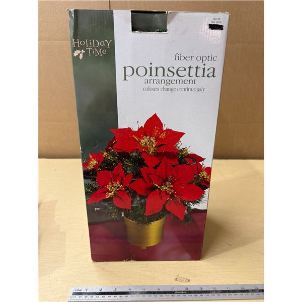 Holiday Time Vintage Fiber Optic Poinsettia Décor