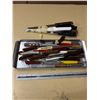 Image 1 : Assorted Knife Lot w/ Metal Platter