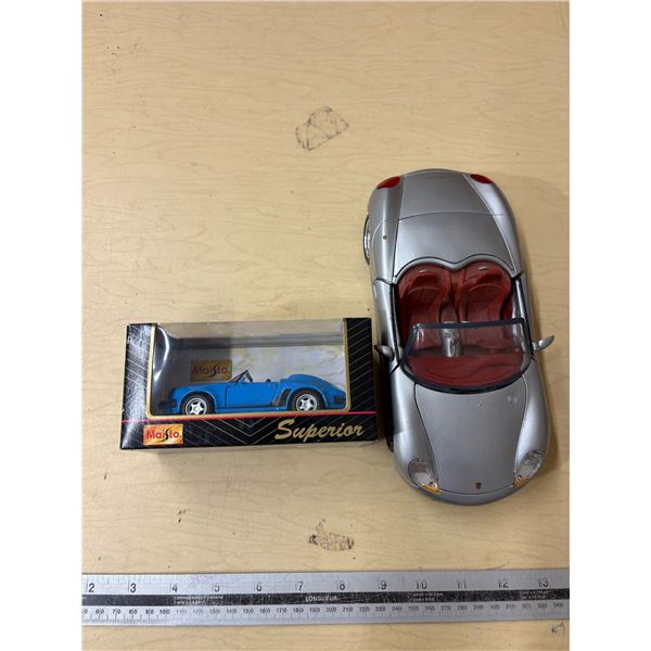 (2) Collectable Model Cars - Maisto Superior Diecast Porsche 911 Speedster, Maisto Porsche Boxster
