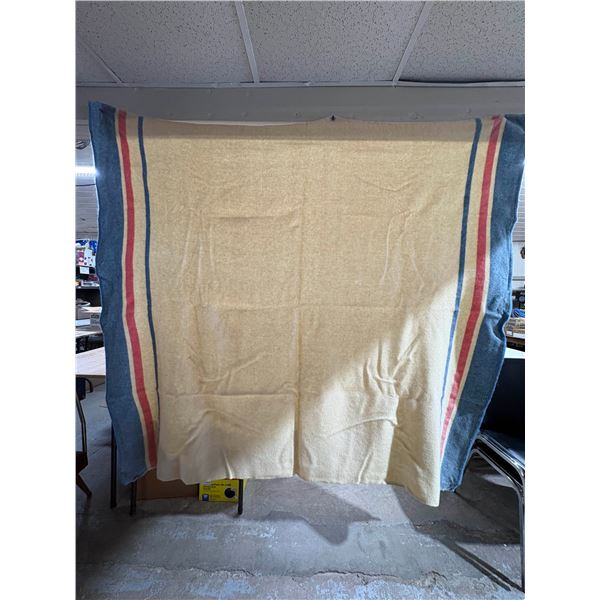 Hudson Bay Company Wool Blanket Made in England, 72 x 84”
