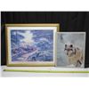 Image 1 : (2) Art Prints – “View of the Valley I” and Wolf Print