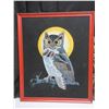 Image 2 : Framed Owl Artwork, Vintage Moulded Ship Wall Hanging