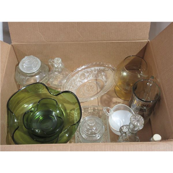 Glass Bowls, Cruets, and ETC