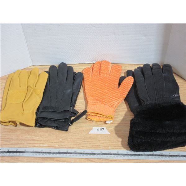 (4) Lot of Mens Gloves