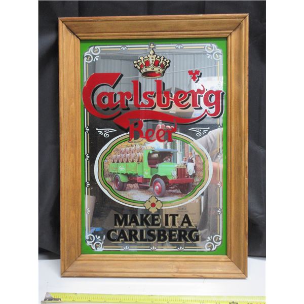 Vintage Carlsberg Beer Mirror