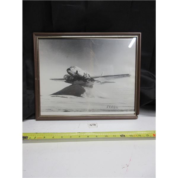 Framed Black and White Photograph of an Aircraft