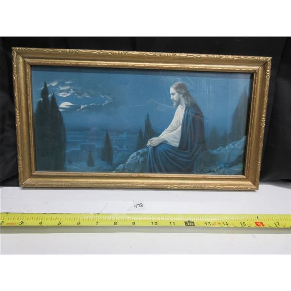 Vinatge Print "Christ on The Mount of Olives: