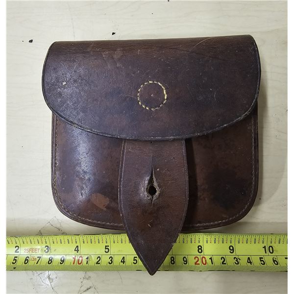 WWI 1912 Canadian Oliver Pattern Leather Ammo Pouch Hugh Carson Ottawa