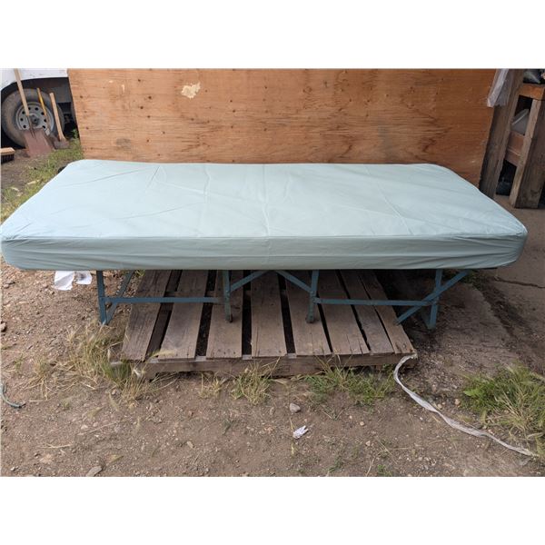 vintage folding cot with new mattress