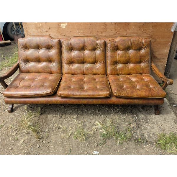 vintage leather living room set
