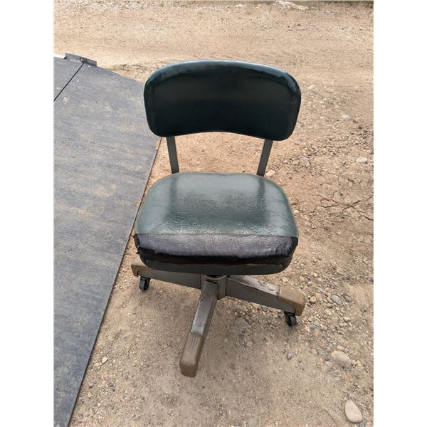vintage steel frame swivel chair