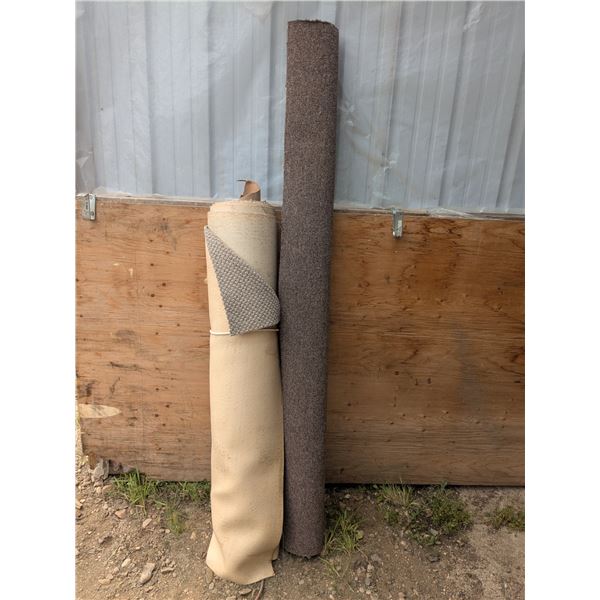 2 rolls unused carpet 74" and 50"