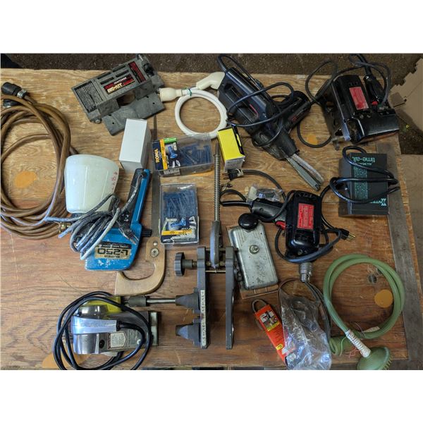 Box of tools and hardware