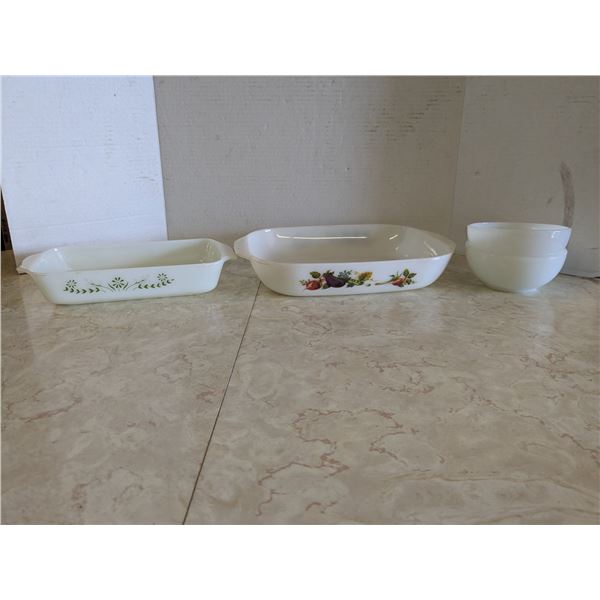 vintage anchor glass ovenware